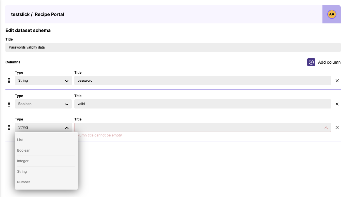 dataset-schema